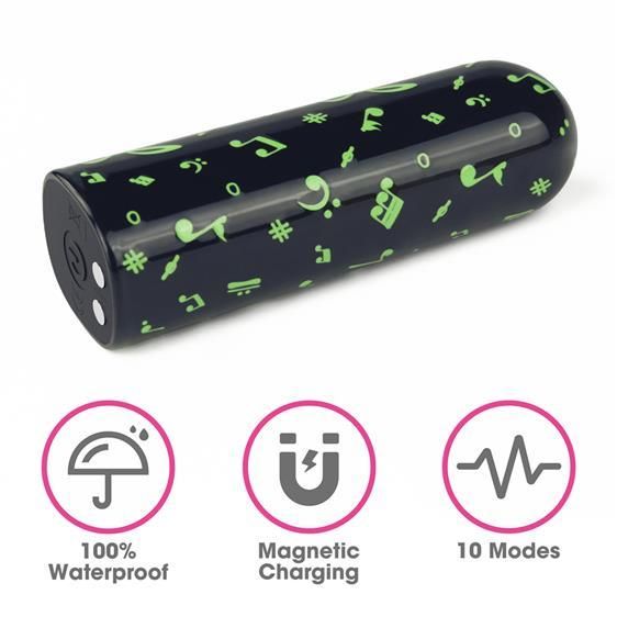 Вибропуля - Rechargeable Glow-in-the-dark Music Massager sexstyle | Зображення 1