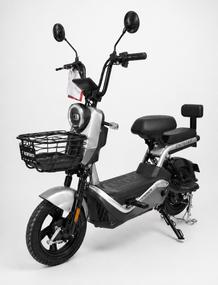 Электроскутер Crosser CR-2 800W 60V 24Ah, электровелосипед до 55 км/ч, графеновый аккумулятор, 2 места Серебристый