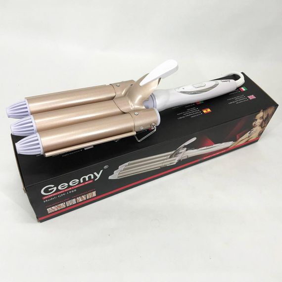 Плойка для гладкого волосся і локонів GEMEI GM-1988-25, Плойка для створення укладання волосся WL-34 | Зображення 5