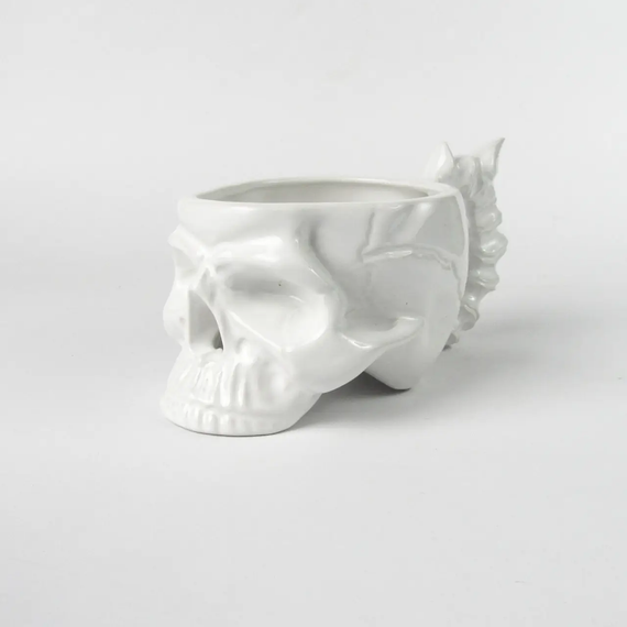 Кухоль Череп з кістками білий ET (CHK16)