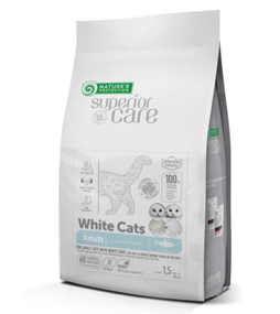 Сухий беззерновий корм для дорослих білих котів з оселедцем Nature's Protection Superior White Cats Grain Free with Herring for Adult All Breeds