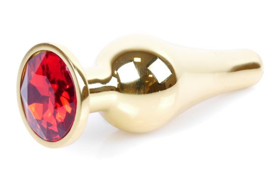 Анальний затор Boss Series - Jewellery Gold BUTT PLUG Red, BS6400064 Sex Aura | Зображення 2