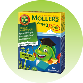 Mollers omega 3 рибки, смак фруктовий, 36шт