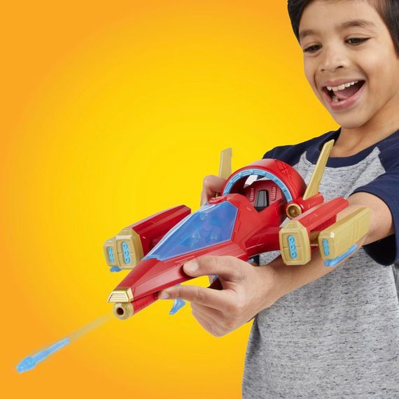Літак з фігуркою Залізної людини Оригінал Hasbro Marvel Avengers Epic Hero Series Iron Man Repulsor Blast Battle Jet | Зображення 6