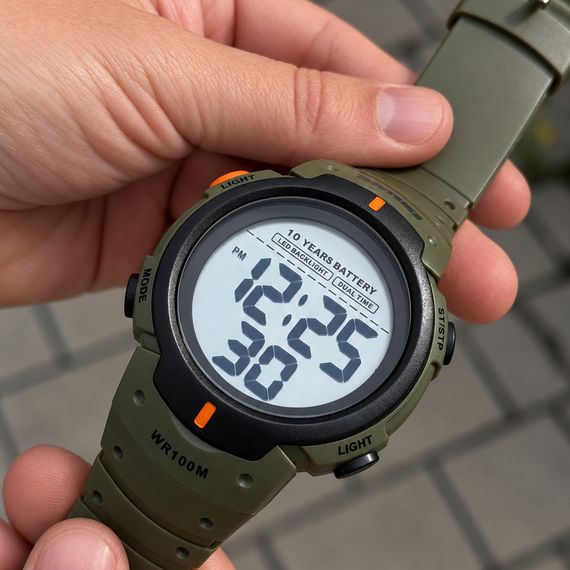 Чоловічий годинник Skmei 1560 Green-Orange | Зображення 1