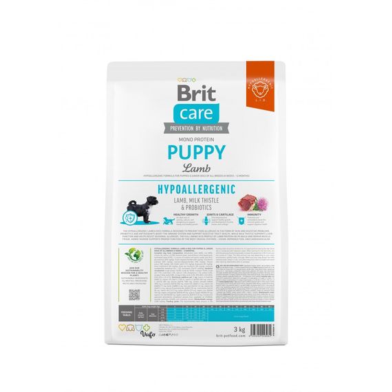 Корм сухий Brit Care Dog Hypoallergenic Puppy для цуценят гіпоалергенний з ягням 3 кг | Зображення 4