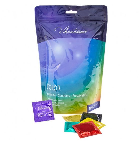 Презервативи - Vibratissimo Color, 100 шт. Sex Aura