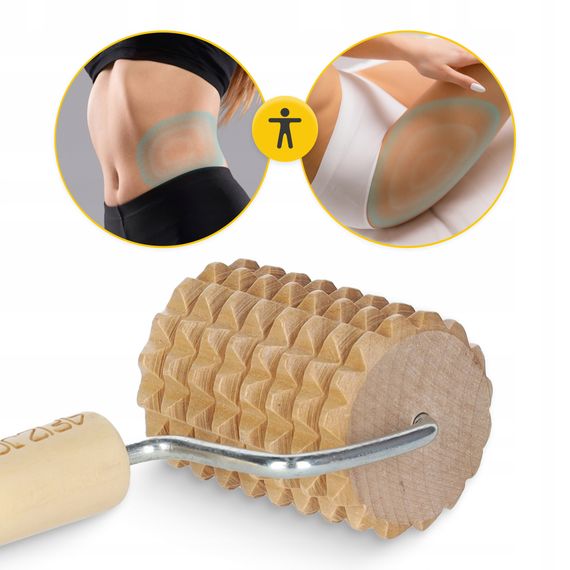 Масажний ролик для тіла 4FIZJO ручний, дерев'яний (P-5905973400268) | Зображення 1