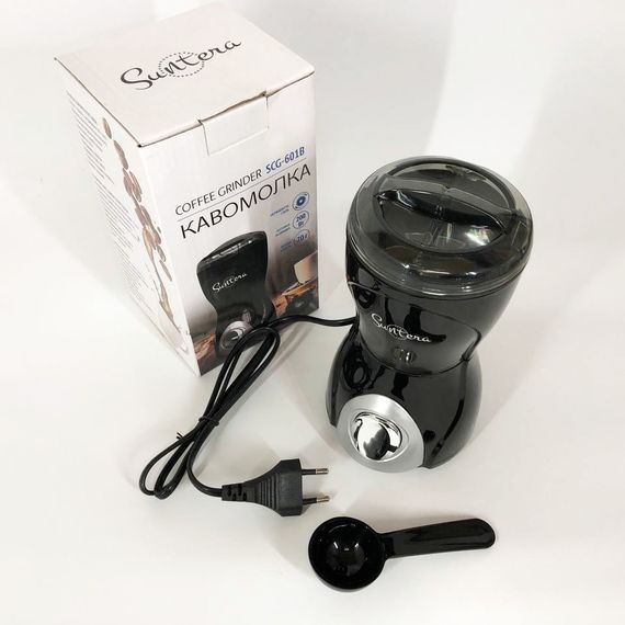 Кофемолка электрическая домашняя Suntera SCG-601B, Электрическая кофемолка для турки, PZ-351 Измельчитель кофе | Зображення 6