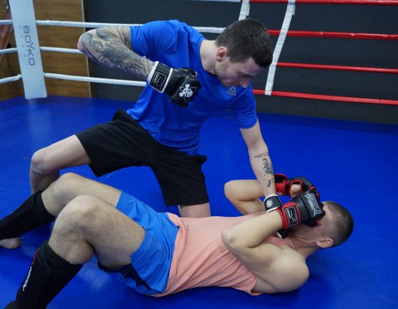 Рукавиці для MMA PowerPlay 3056 А Чорно-Білі XL | Зображення 6