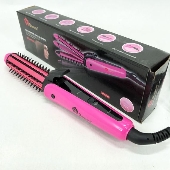 Щипцы для выравнивания, гофре, локоны, расческа с покрытием DOMOTEC MS-4906 3в1 | Зображення 1