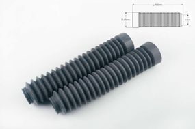 Гофры передней вилки (пара)   универсальные   L-190mm, d-30mm, D-45mm   (серые)   MZK