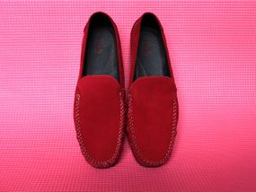 Замшеві чоловічі мокасини PS червоні 42 размер