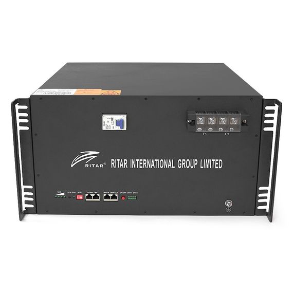 Аккумуляторная батарея Ritar LiFePO4 51.2V 150A h 7680W h BMS100A@16S монтажа | Зображення 3