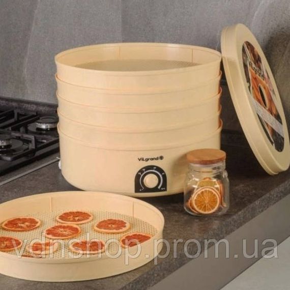 Дегидратор для овощей VILGRAND VDF520-20 520 Вт 20 Л, Сушилка для мяса и овощей Сушарки фруктов KL-46 | Зображення 7