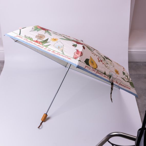 Парасолька механічна елегантна з принтом міцна надійна з поліестеру діаметр 99 см Синій HP-23-15BL | Зображення 5