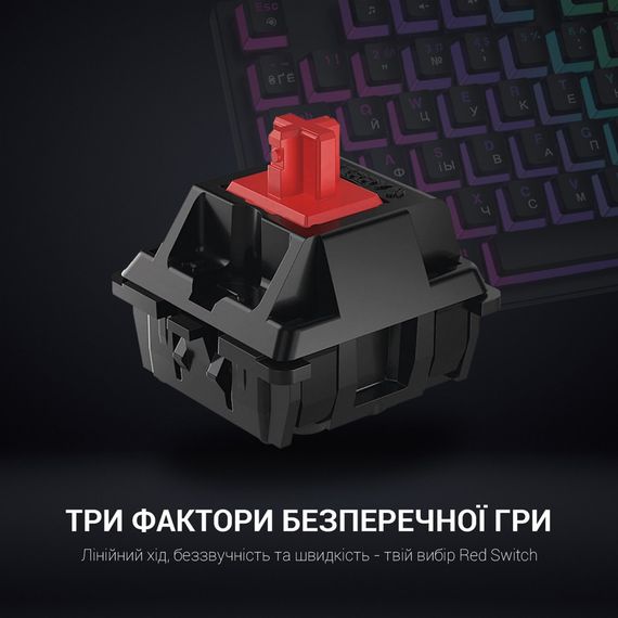 Клавіатура GamePro MK80R Red Switch RGB USB Black (MK80R) | Зображення 3
