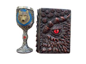 Подарунковий набір Келих 3D Вовки та Блокнот 3D «Око Пламінного Дракона»