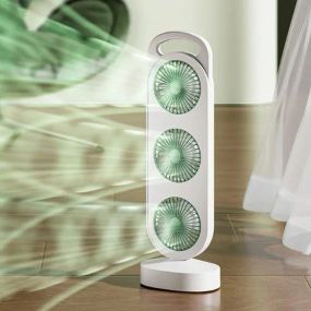 Вентилятор акумуляторний, 1200мАч, від USB, S-31 / Міні вентилятор портативний / Настільний вентилятор