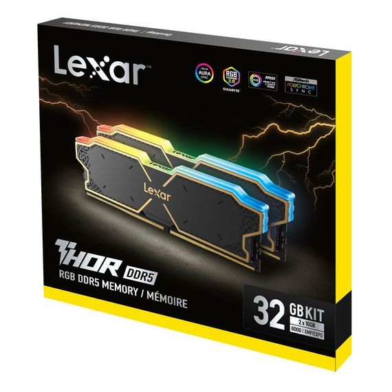 Модуль пам'яті для комп'ютера DDR5 32GB (2x16GB) 6000 MHz Thor RGB Lexar (LD5U16G60C38BG-RGD) | Зображення 4