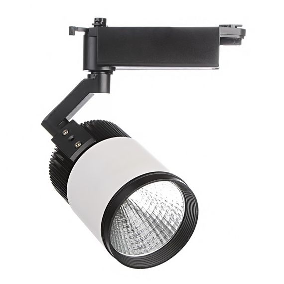 Светильник трековый поворотный LED 405/20W CW COB WH/BK | Зображення 4