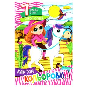 Набор цветного картона А4 АП-1101-6, 7 листов 230 г/м2