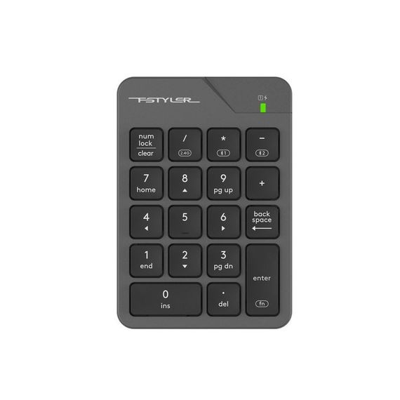 Клавіатура цифрова бездротова A4-Tech FBK21C (Smoky Grey), колір сірий