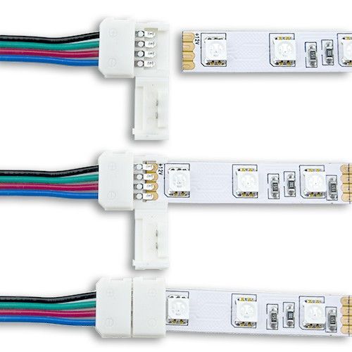 Кабель PROLUM™ для стрічки 5050, RGB, 10 мм, + 1 затиск | Зображення 4