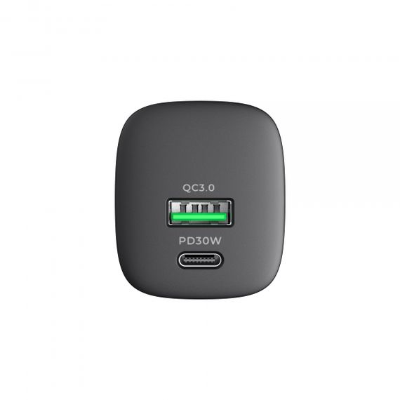 Зарядний пристрій HAVIT HV-UC30 GaN 30W USB+USB-C Black | Зображення 2