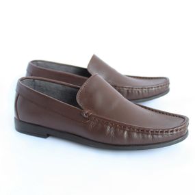 Коричневые мужские мокасины на гибкой подошве 41 размер