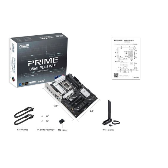 Материнcкая плата ASUS PRIME B860-PLUS WIFI s1851 B860 4xDDR5 M.2 DP HDMI Wi-Fi BT ATX 90MB1K50-M0EAY0 | Зображення 1