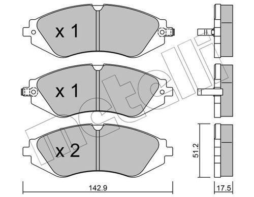 Колодки гальмівні передні Chevrolet Epica 05- Astra 99-11 Daewoo Nubira Leganza 97- Rezzo 00- 22-0294-0 | Зображення 1