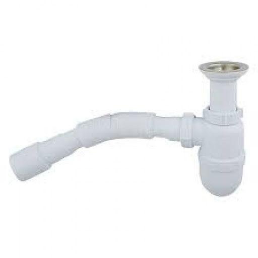 Сифон бутылочный Extra Plast УН-50 для умывальников и моек, литой выпуск, гибкая труба