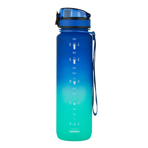 Пляшка для води UZSPACE 3038(Blue-Green) 1000 мл, синьо-зелена | Зображення 1