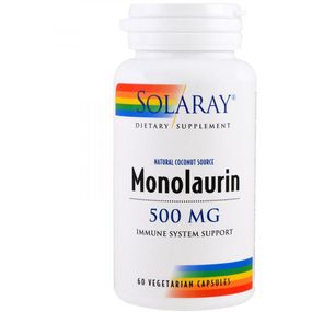 Натуральная добавка для иммунитета Solaray Monolaurin 500 mg 60 Veg Caps