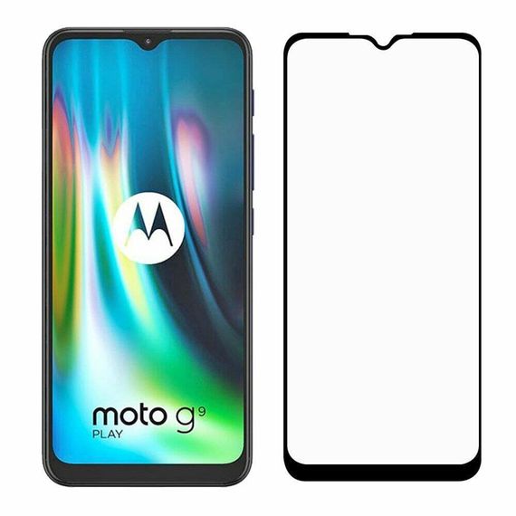 Захисне скло 2.5D на весь екран для Motorola G9 Play | Зображення 1
