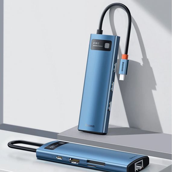 USB-Хаб Baseus Metal Gleam Series 8-in-1 Type-C | Зображення 6