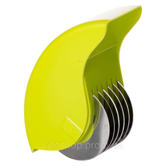 Роликовый нож слайсер для зелени 6 лезвий нож измельчитель для зелени 15×6×8 (см) Салатовый HP-8-71 | Зображення 2