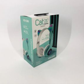 Беспроводные наушники с кошачьими ушками и RGB подсветкой Cat VZV 23M. IW-830 Цвет: зеленый
