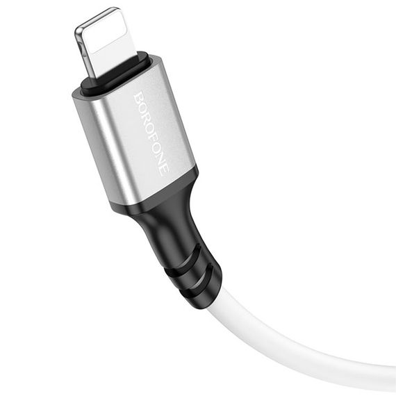 Дата кабель Borofone BX83 Famous USB to Lightning 2.4A (1m) White | Зображення 2