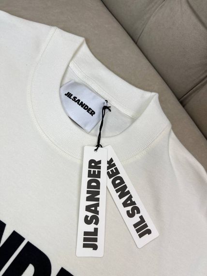 Футболка Jil Sander Classic Logo чоловіча біла бавовна f725 | Зображення 3
