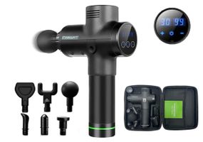 Масажний пістолет EasyFit Percussio (портативний перкусійний вібромасажер для тіла з 6 насадками) (EF-2073)