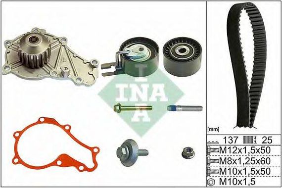 Комплект газорозподільчого механізму INA 530037530 на CITROËN BERLINGO (B9)