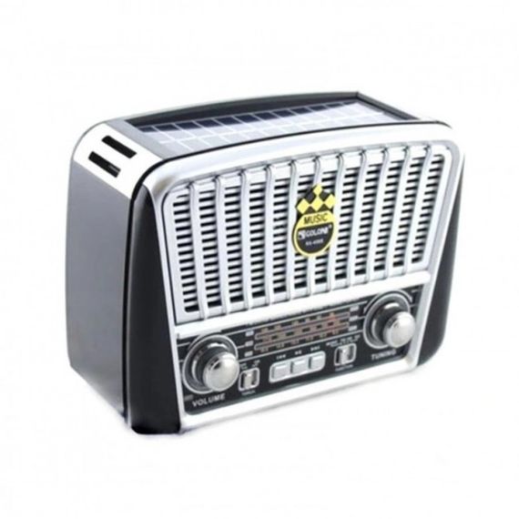 Радиоприёмник Golon RX-455S USB / аккумулятор солнечная панель. LY-981 Цвет: Серый | Зображення 1