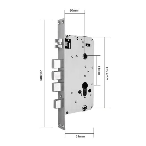 SEVEN LOCK SL-7767BFW (врізна частина 6068) Розумний замок - Замки | Зображення 1