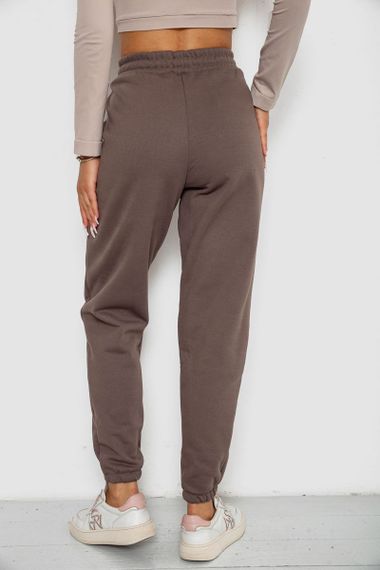 Спортивные штаны женские на флисе, цвет коричневый, 238R58671 | Зображення 3