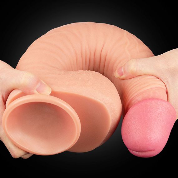 Фалоімітатор - Dual-Layered Silicone Cock 12" Flesh Sex Aura | Зображення 1