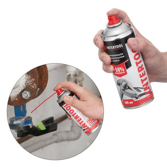 Мастило проникне, універсальне, аерозоль 400 мл INTERTOOL FS-4040 | Зображення 3