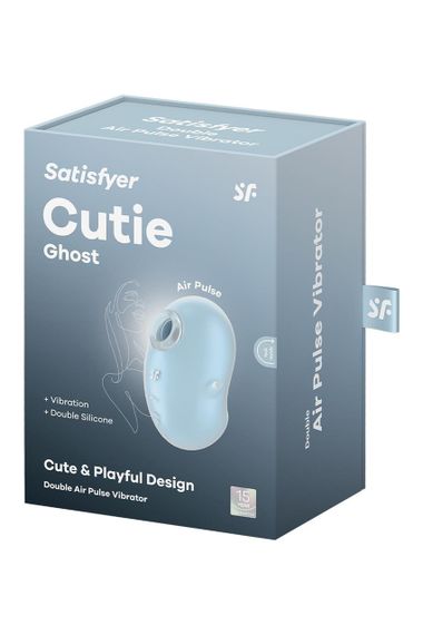 Вибратор вакуумный стимулятор Satisfyer Cutie Ghost, голубой, 9.1 см Sex Aura | Зображення 5