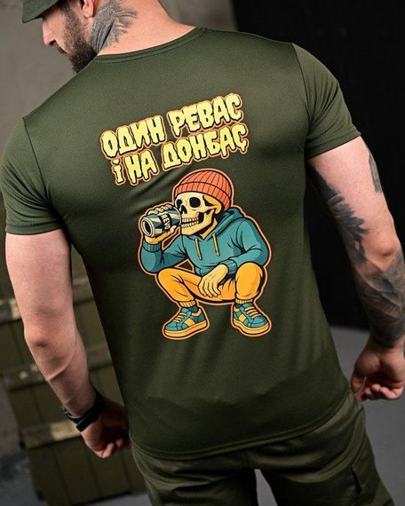 Тактична потоотводна футболка Revo oliva ПП7726 | Зображення 1